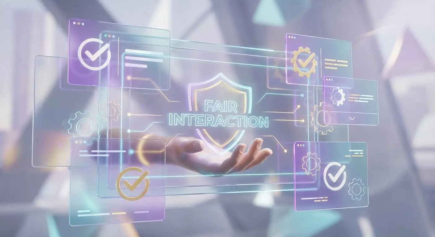 Visual zu Transparenz und fairen Regeln in einer digitalen Umgebung