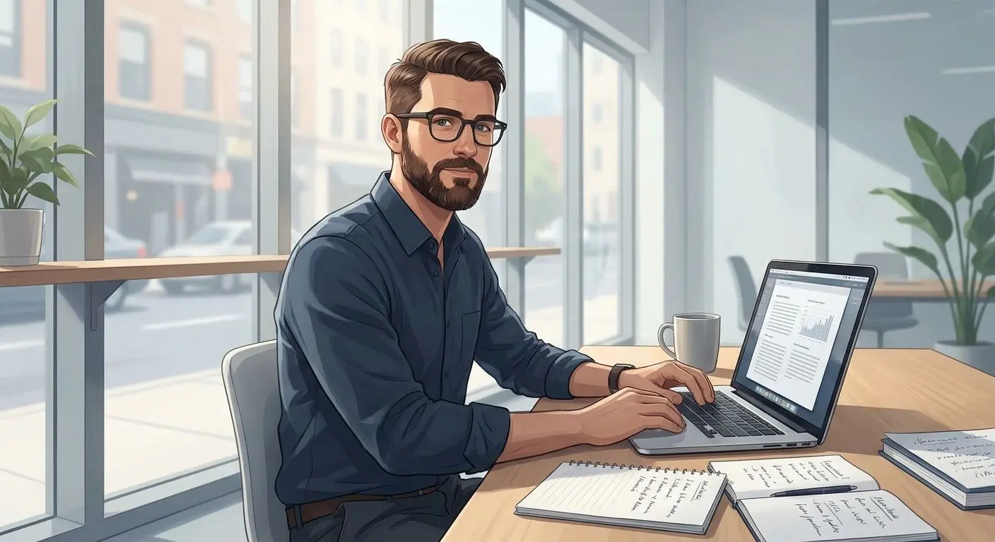 Neutraler Autoren-Avatar eines Content-Spezialisten im Arbeitsumfeld