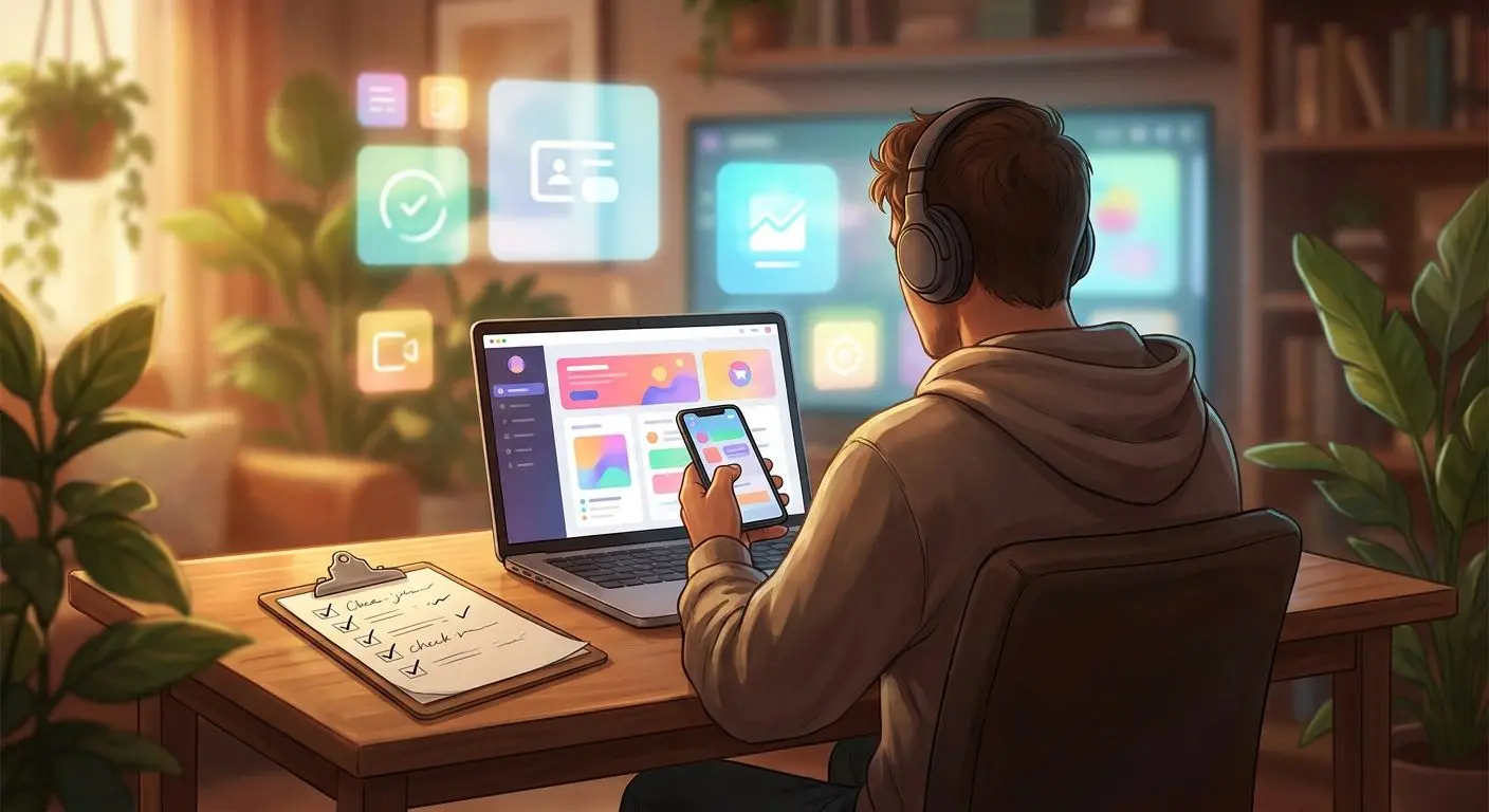 Tipps zur Nutzung von Kicker-Freispielen Spieler mit Laptop und Checkliste für Freispiele