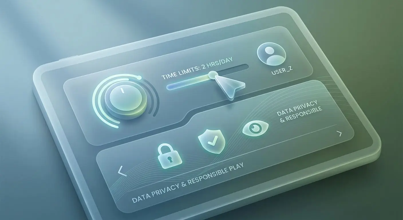 Illustration zu Limits, Datenschutz und verantwortungsvollem Spielen