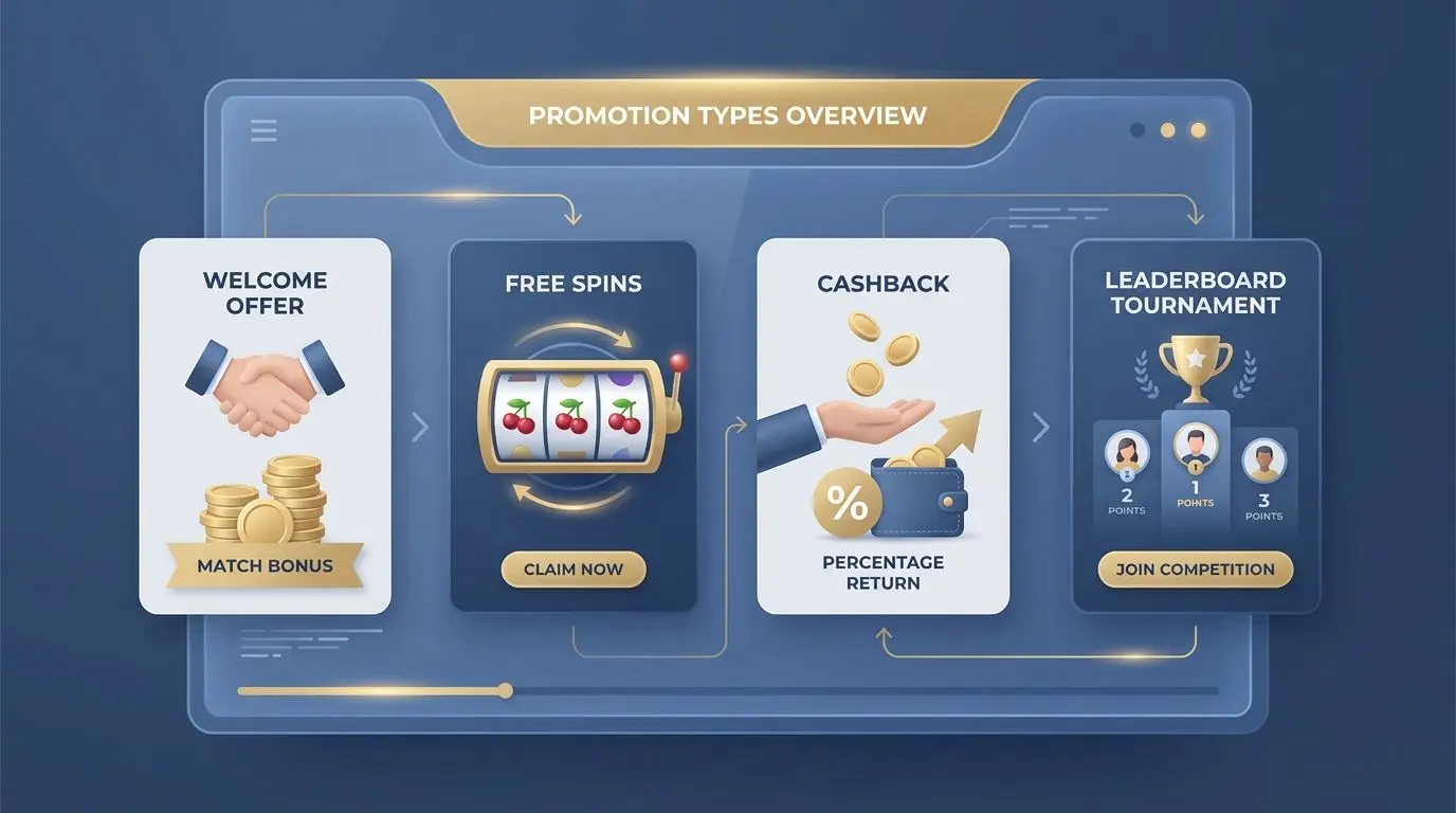 Infografik zu verschiedenen Promo-Typen bei PlayOJO
